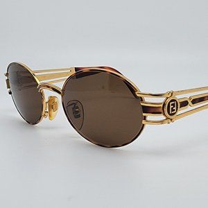 Fendi SL 7031 Col. 123 Gold Tortoise Frame Brown Lens Sunglasses w/ Case Italy